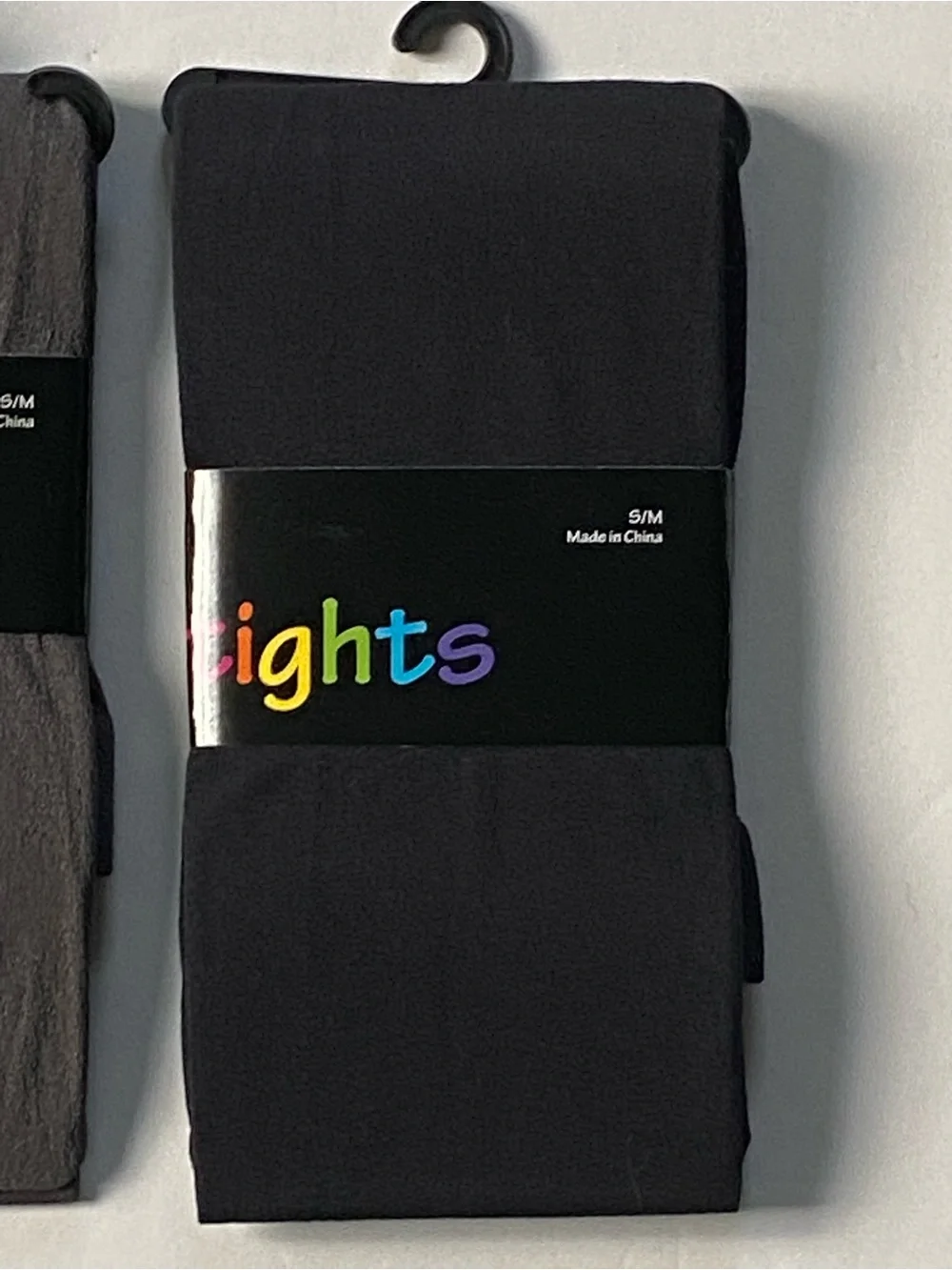Women's Opaque Tights Size Small Medium 2 Pair Black Gray New NWT 90-130 Lbs